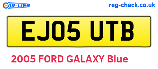 EJ05UTB are the vehicle registration plates.