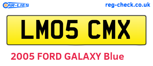 LM05CMX are the vehicle registration plates.