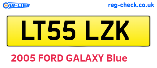 LT55LZK are the vehicle registration plates.