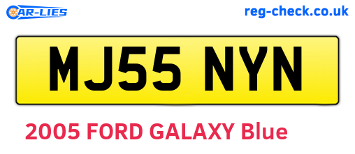 MJ55NYN are the vehicle registration plates.