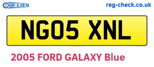 NG05XNL are the vehicle registration plates.