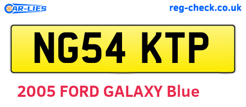 NG54KTP are the vehicle registration plates.
