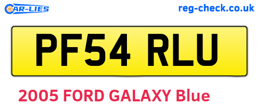 PF54RLU are the vehicle registration plates.