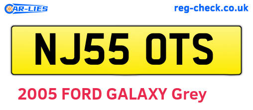 NJ55OTS are the vehicle registration plates.