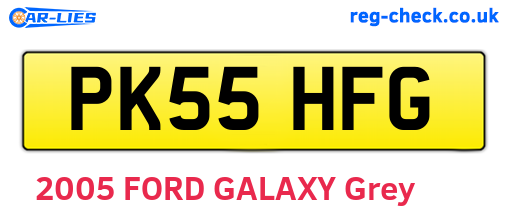 PK55HFG are the vehicle registration plates.