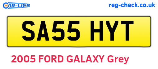 SA55HYT are the vehicle registration plates.