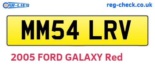 MM54LRV are the vehicle registration plates.