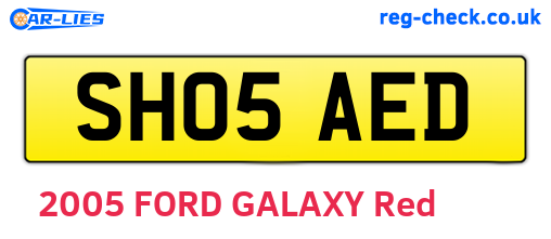 SH05AED are the vehicle registration plates.