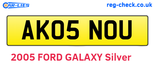 AK05NOU are the vehicle registration plates.