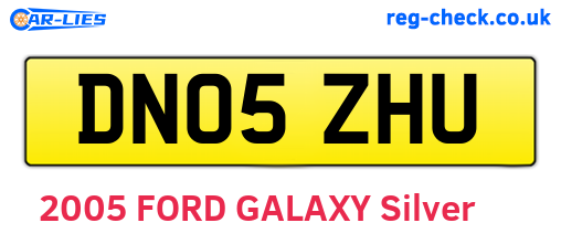 DN05ZHU are the vehicle registration plates.