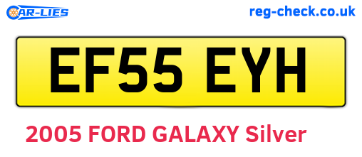 EF55EYH are the vehicle registration plates.