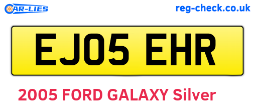 EJ05EHR are the vehicle registration plates.