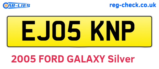 EJ05KNP are the vehicle registration plates.
