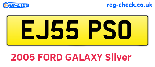 EJ55PSO are the vehicle registration plates.