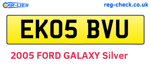 EK05BVU are the vehicle registration plates.