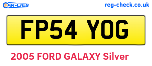 FP54YOG are the vehicle registration plates.