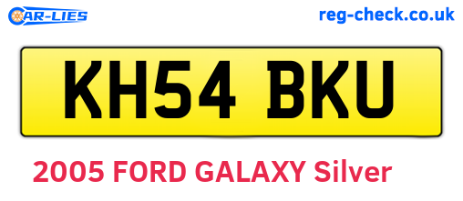 KH54BKU are the vehicle registration plates.