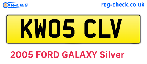 KW05CLV are the vehicle registration plates.