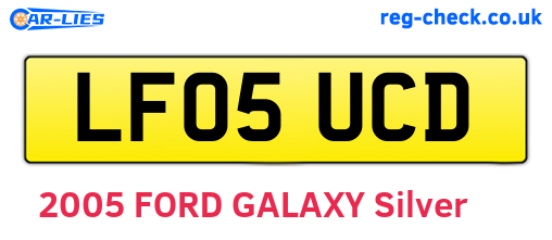 LF05UCD are the vehicle registration plates.