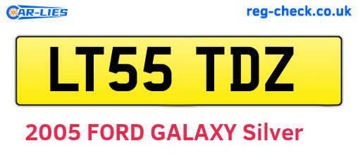 LT55TDZ are the vehicle registration plates.