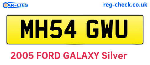 MH54GWU are the vehicle registration plates.