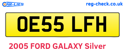 OE55LFH are the vehicle registration plates.