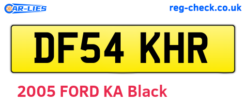 DF54KHR are the vehicle registration plates.