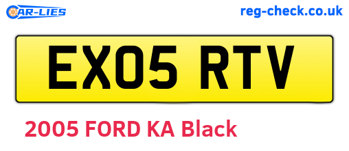 EX05RTV are the vehicle registration plates.