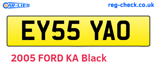 EY55YAO are the vehicle registration plates.