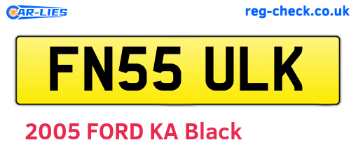 FN55ULK are the vehicle registration plates.