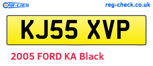 KJ55XVP are the vehicle registration plates.