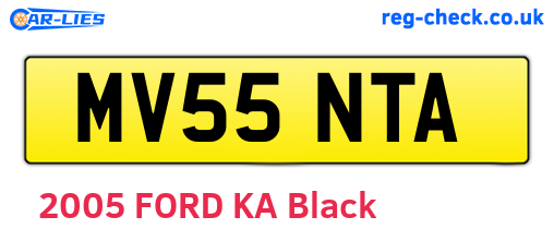 MV55NTA are the vehicle registration plates.