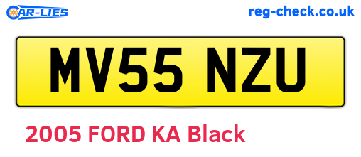 MV55NZU are the vehicle registration plates.