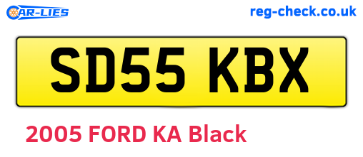 SD55KBX are the vehicle registration plates.