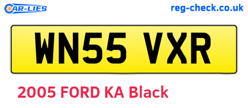 WN55VXR are the vehicle registration plates.
