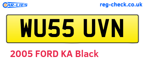 WU55UVN are the vehicle registration plates.