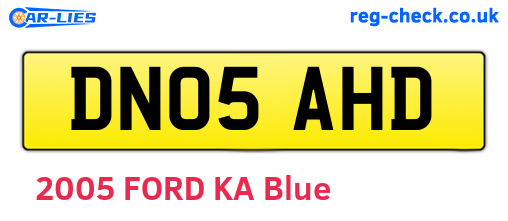 DN05AHD are the vehicle registration plates.