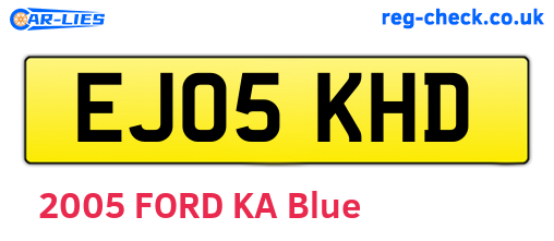 EJ05KHD are the vehicle registration plates.