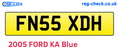 FN55XDH are the vehicle registration plates.