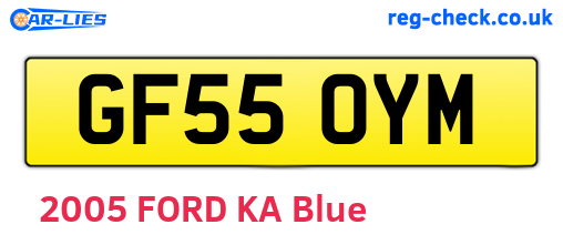 GF55OYM are the vehicle registration plates.