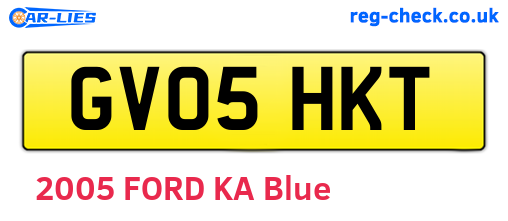 GV05HKT are the vehicle registration plates.