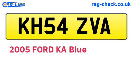 KH54ZVA are the vehicle registration plates.