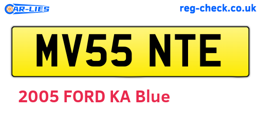 MV55NTE are the vehicle registration plates.