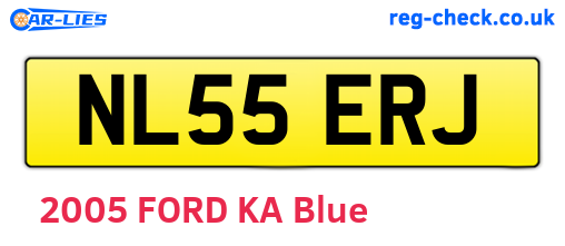 NL55ERJ are the vehicle registration plates.