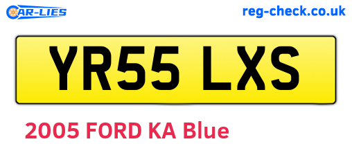 YR55LXS are the vehicle registration plates.