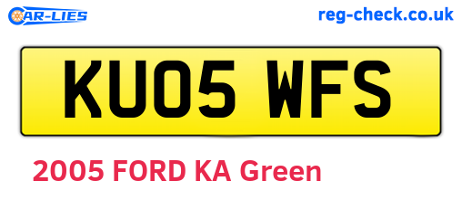 KU05WFS are the vehicle registration plates.