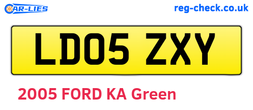 LD05ZXY are the vehicle registration plates.