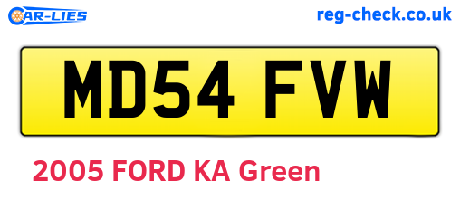 MD54FVW are the vehicle registration plates.