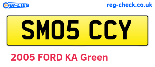 SM05CCY are the vehicle registration plates.