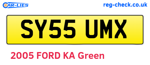 SY55UMX are the vehicle registration plates.